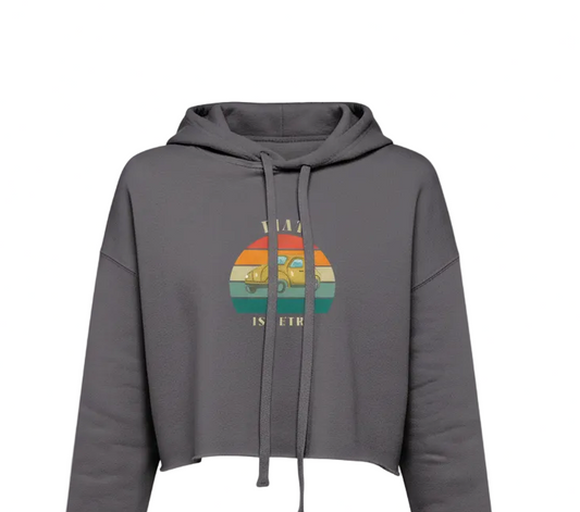 Retro Edition "Fiat Is Retro" – Cropped Fleece Hoodie
