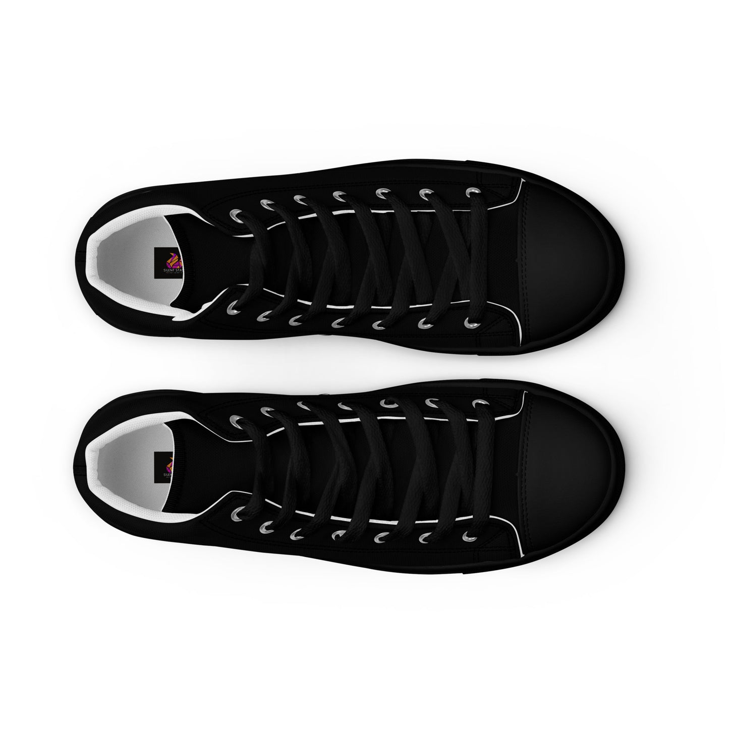 To The Moon – High-Top Canvas Shoes
