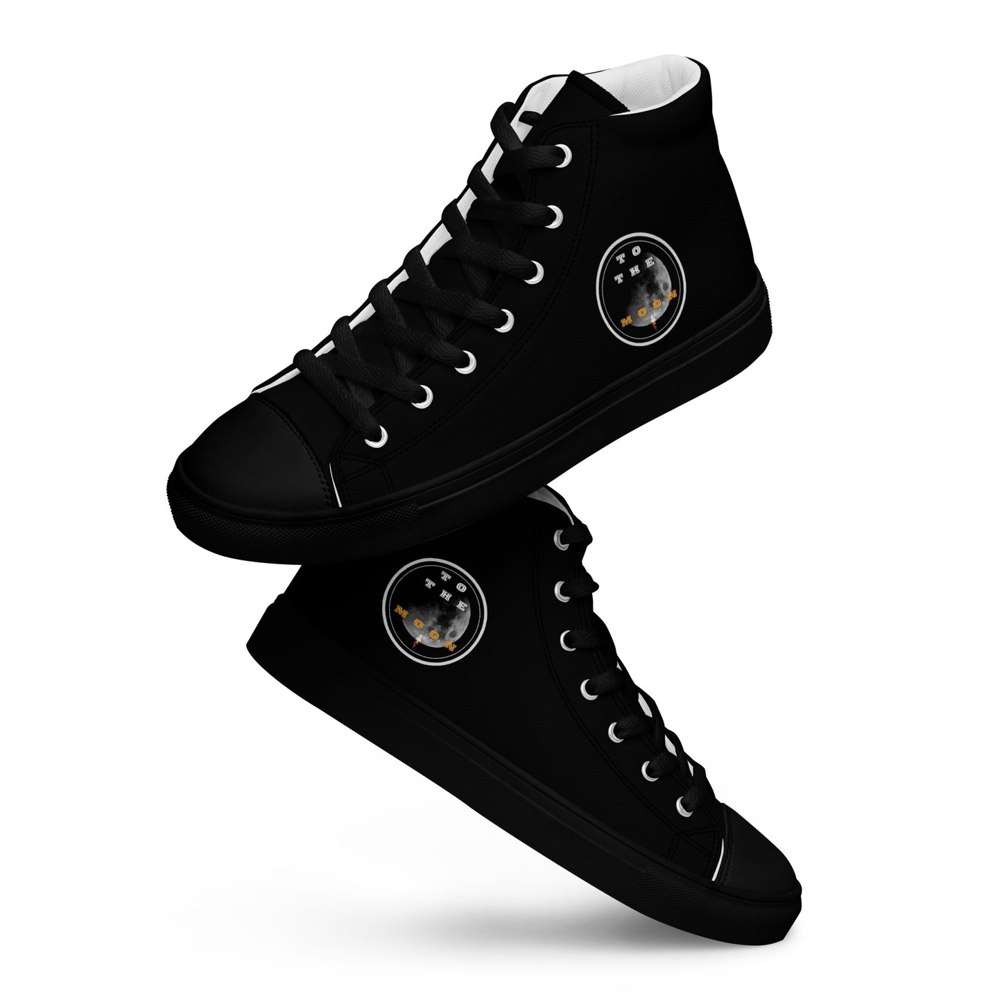 To The Moon – High-Top Canvas Shoes