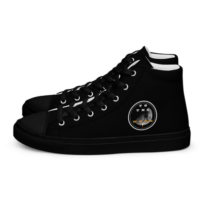 To The Moon – High-Top Canvas Shoes