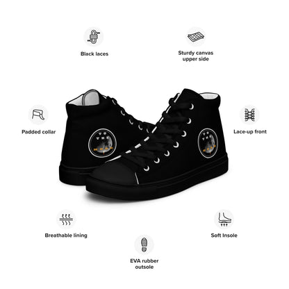 To The Moon – High-Top Canvas Shoes