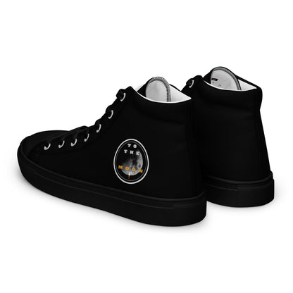 To The Moon – High-Top Canvas Shoes