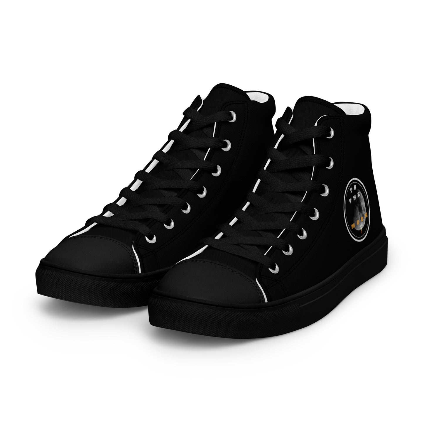 To The Moon – High-Top Canvas Shoes