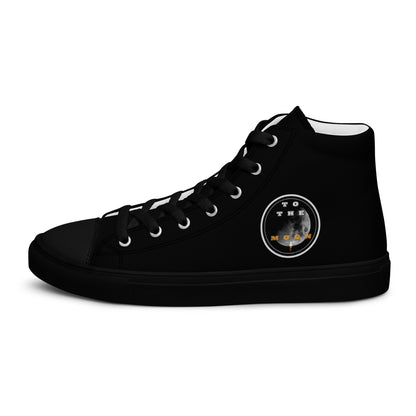 To The Moon – High-Top Canvas Shoes