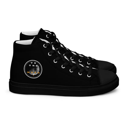 To The Moon – High-Top Canvas Shoes