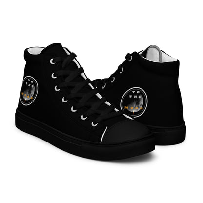 To The Moon – High-Top Canvas Shoes