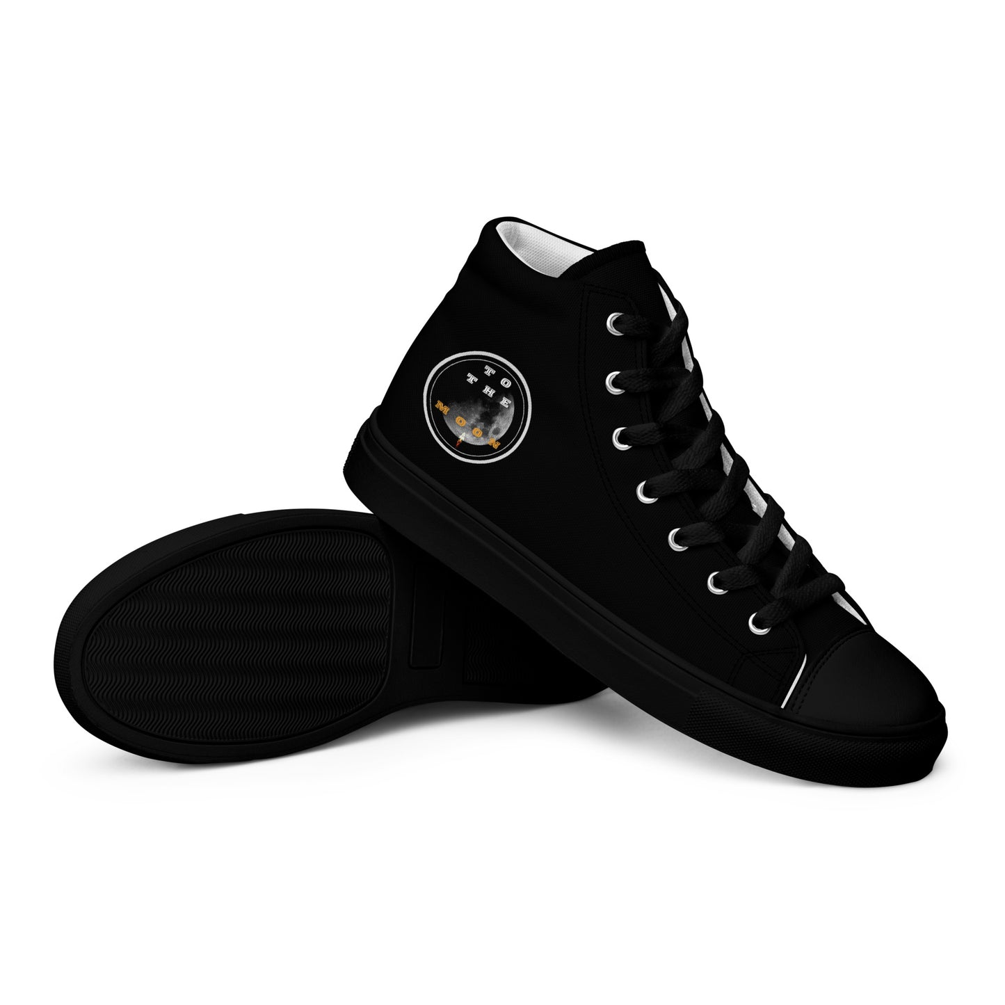 To The Moon – High-Top Canvas Shoes