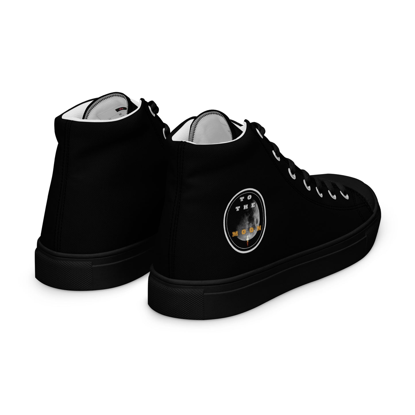 To The Moon – High-Top Canvas Shoes