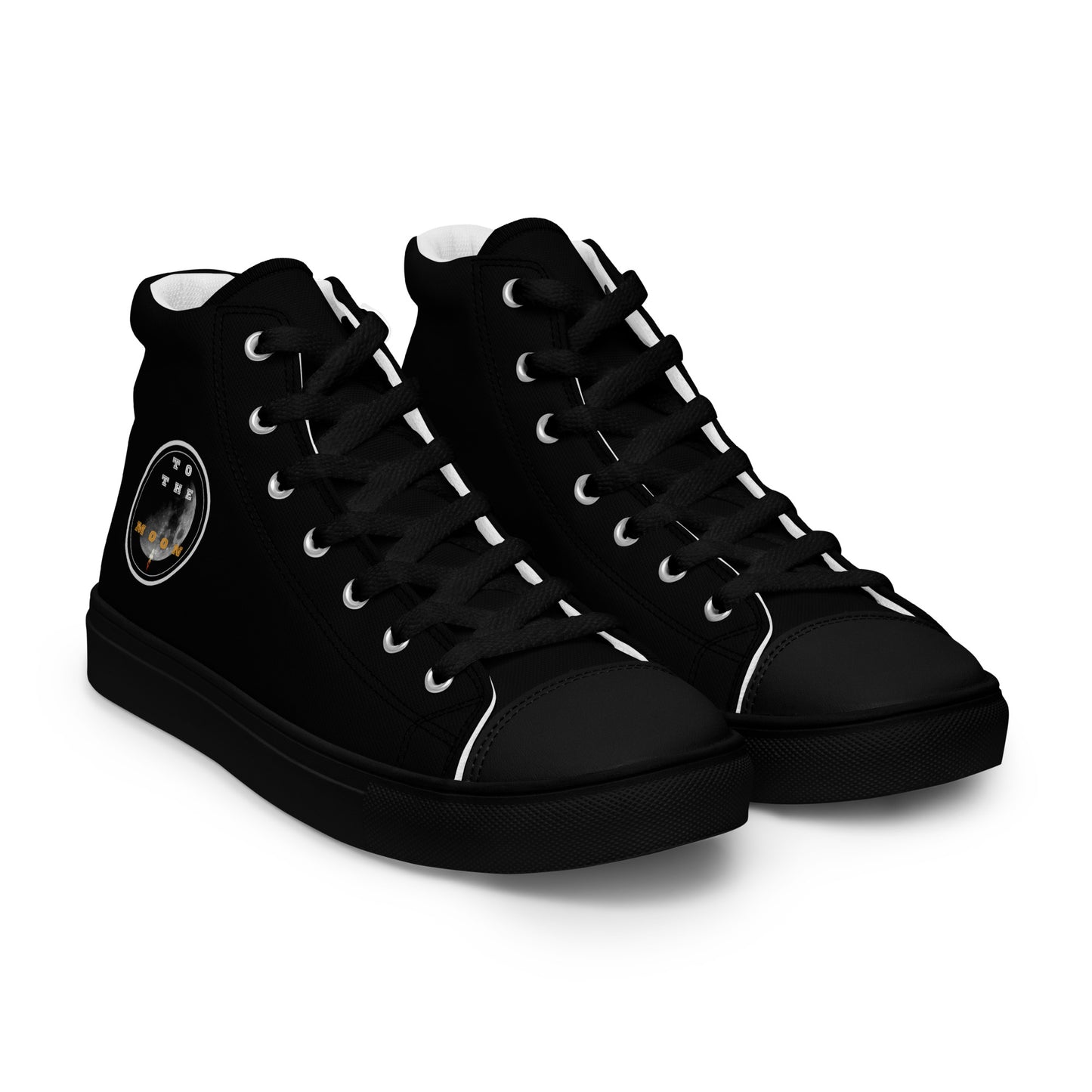 To The Moon – High-Top Canvas Shoes
