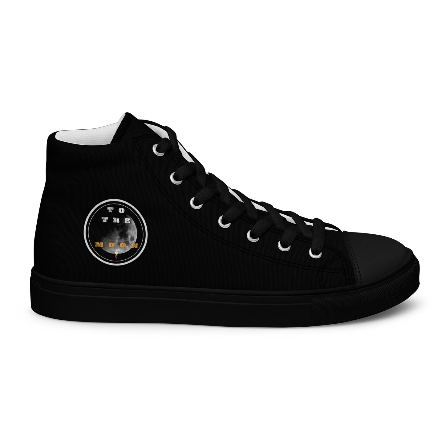 To The Moon – High-Top Canvas Shoes