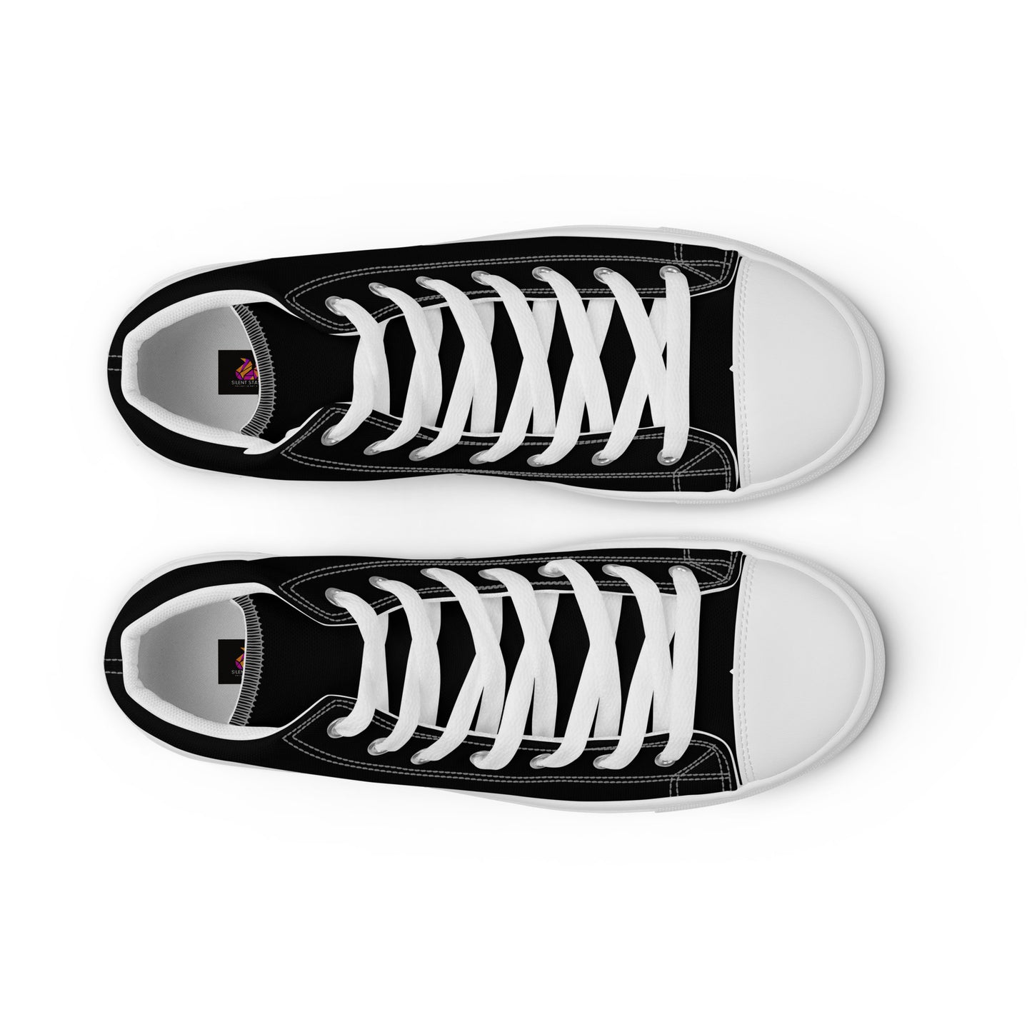 To The Moon – High-Top Canvas Shoes