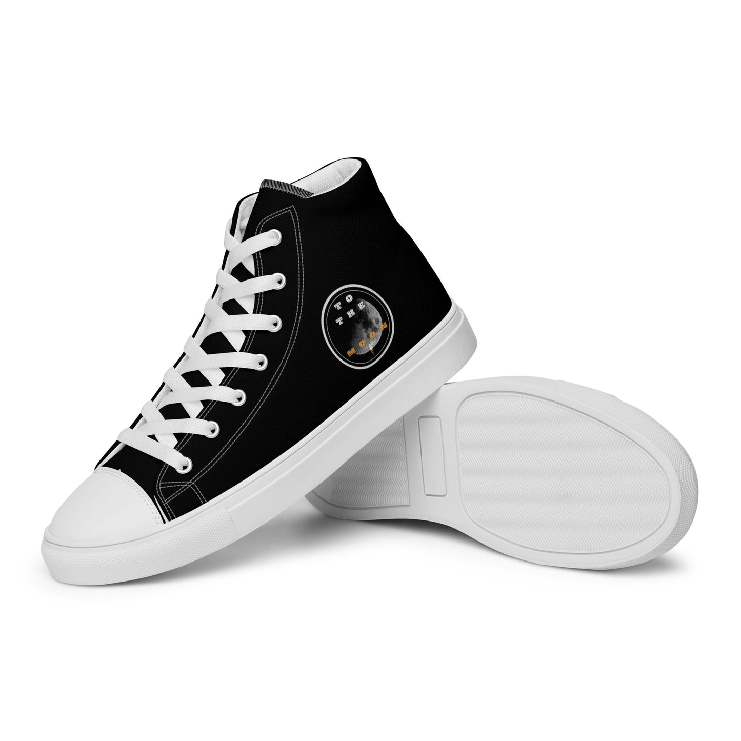 To The Moon – High-Top Canvas Shoes