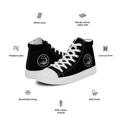 To The Moon – High-Top Canvas Shoes