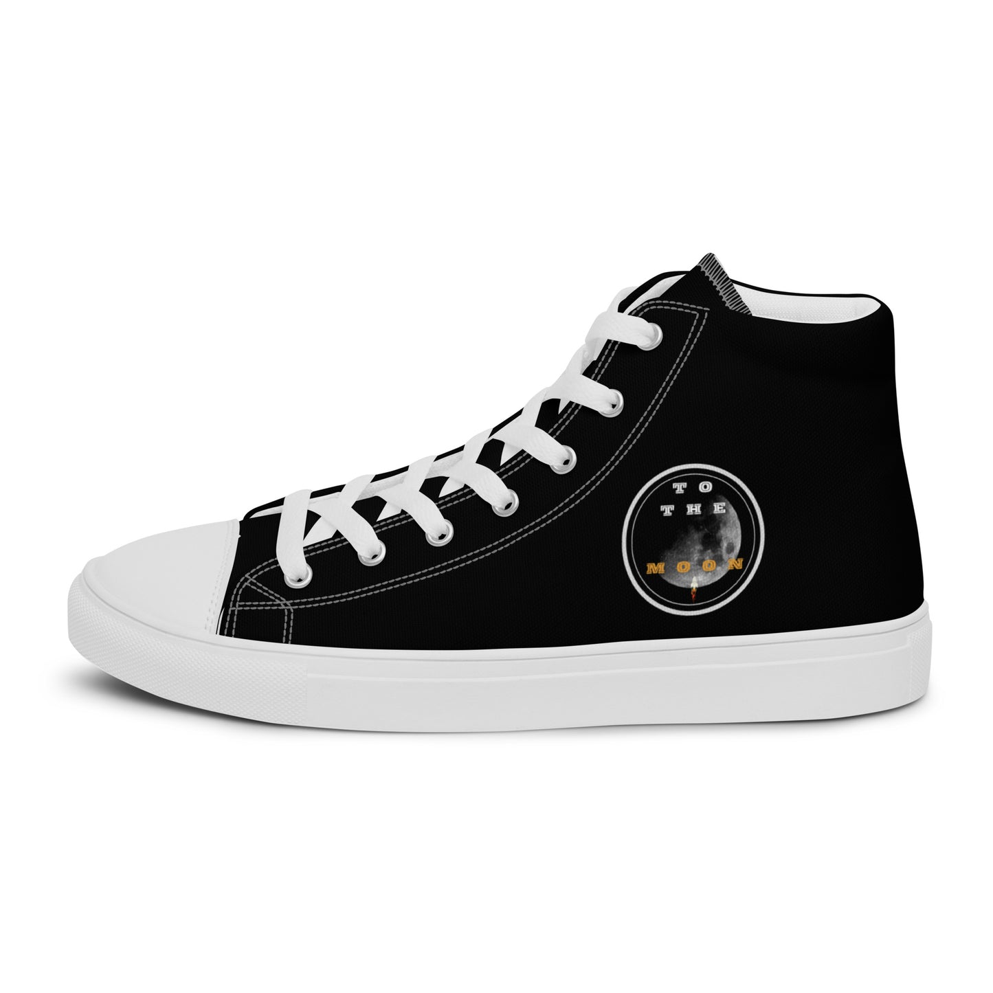 To The Moon – High-Top Canvas Shoes