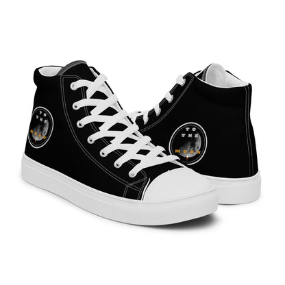 To The Moon – High-Top Canvas Shoes