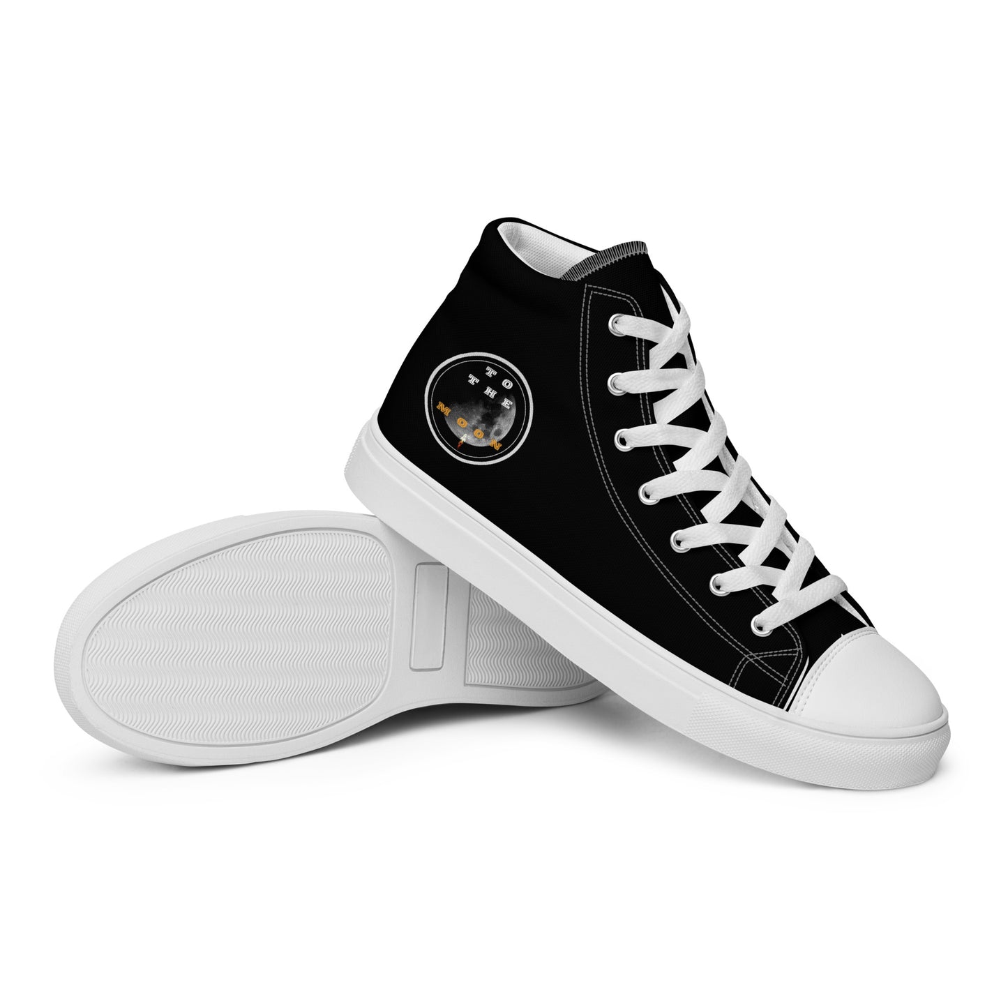 To The Moon – High-Top Canvas Shoes