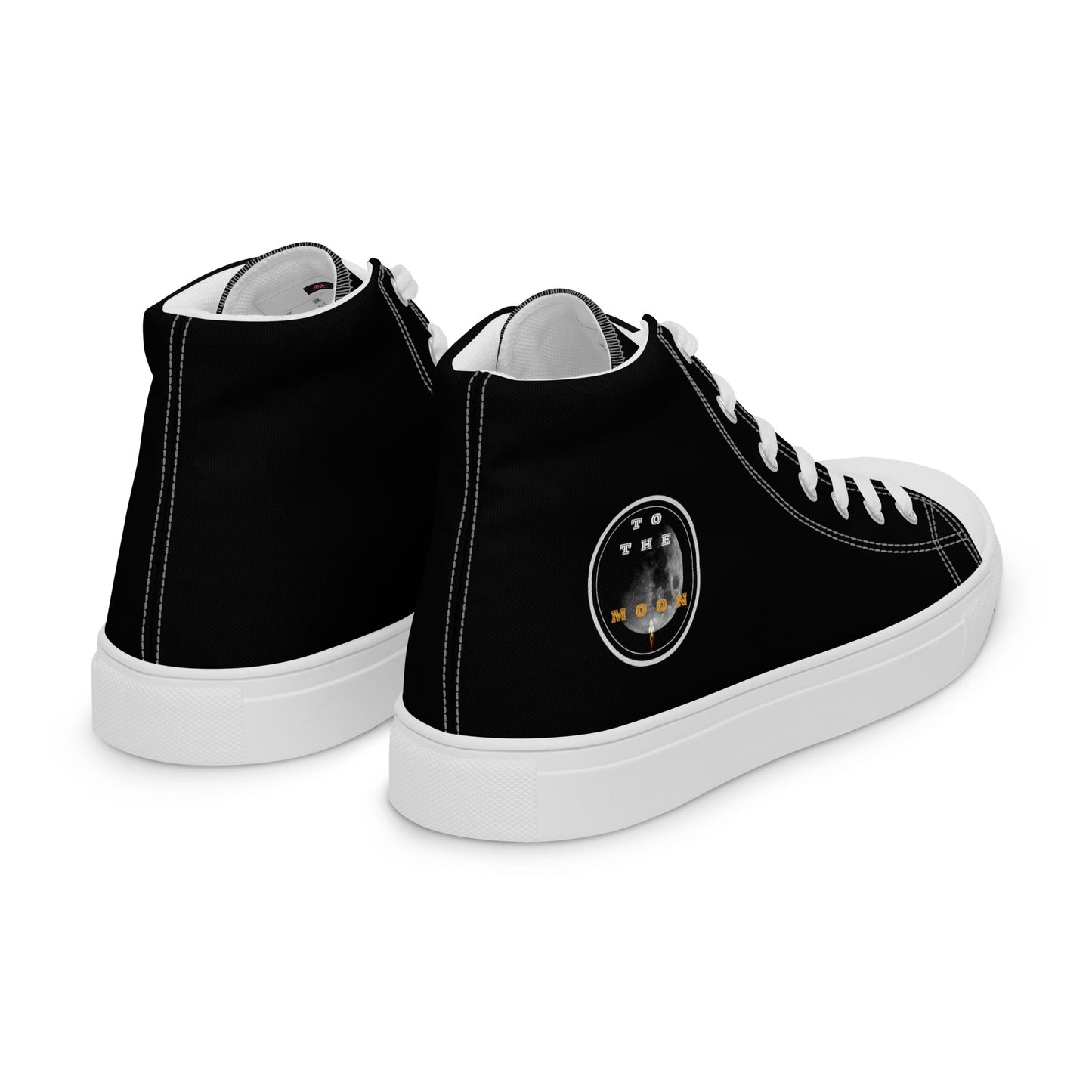To The Moon – High-Top Canvas Shoes