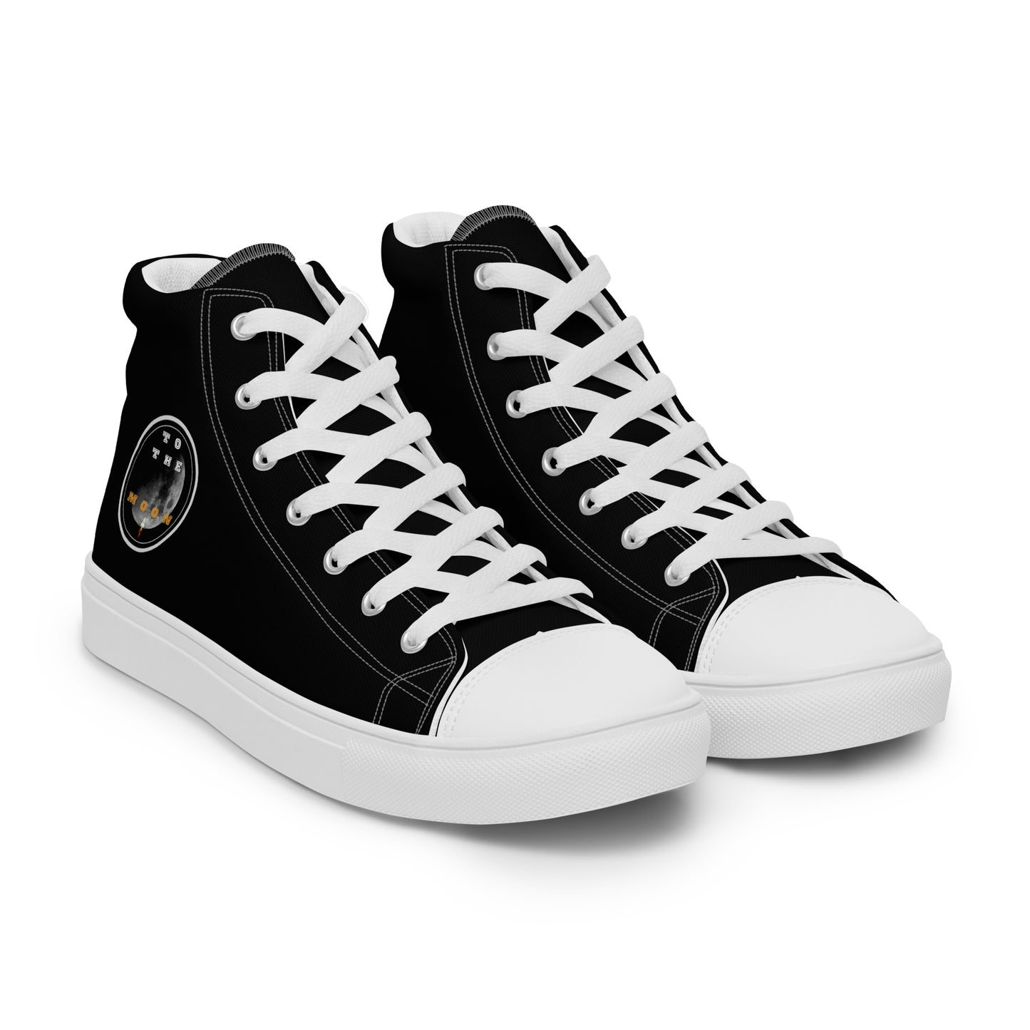 To The Moon – High-Top Canvas Shoes