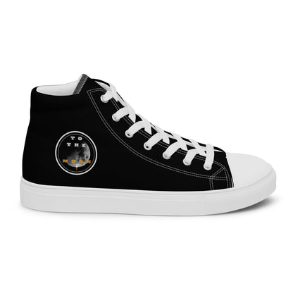 To The Moon – High-Top Canvas Shoes