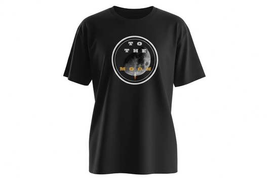 To The Moon – Cropped Cotton T-Shirt