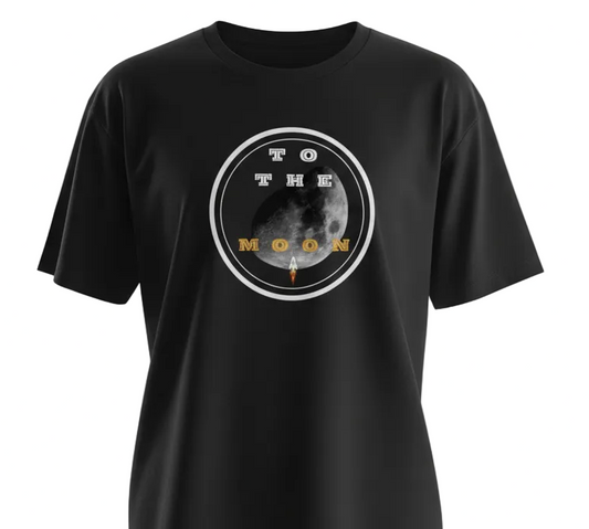 To The Moon – Cropped Cotton T-Shirt