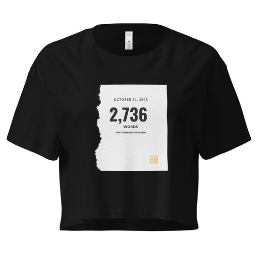 "Bitcoin White Paper" – Women’s Crop Top