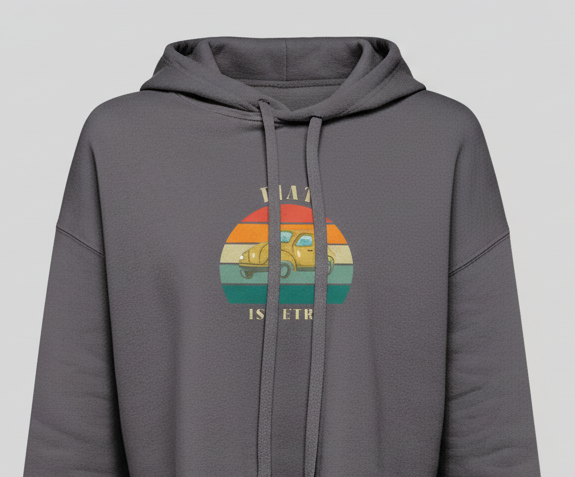 Retro Edition "Fiat Is Retro" – Cropped Fleece Hoodie