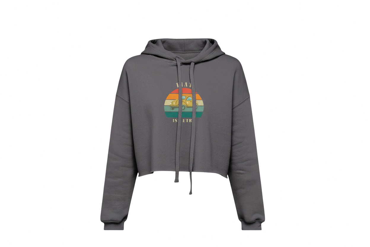 Retro Edition "Fiat Is Retro" – Cropped Fleece Hoodie